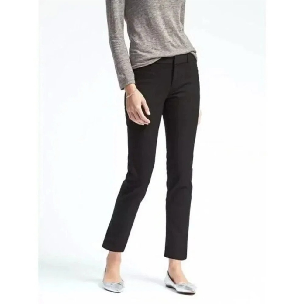 NWT Banana Republic Black Sloan Straight Leg Dress Pants 6 Petite